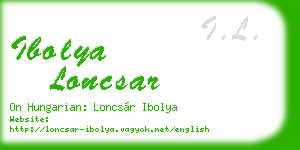ibolya loncsar business card